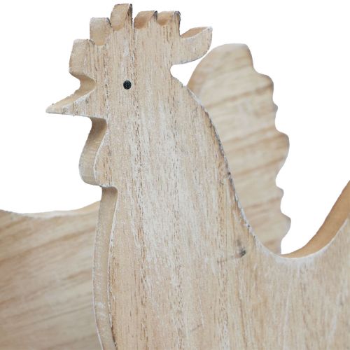 Artikel Decoratieve kip tafeldecoratie Pasen houten decoratie vintage 19cm set van 2