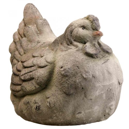 Floristik24 Deco kip large grijs keramiek vintage lente decoratie 30cm