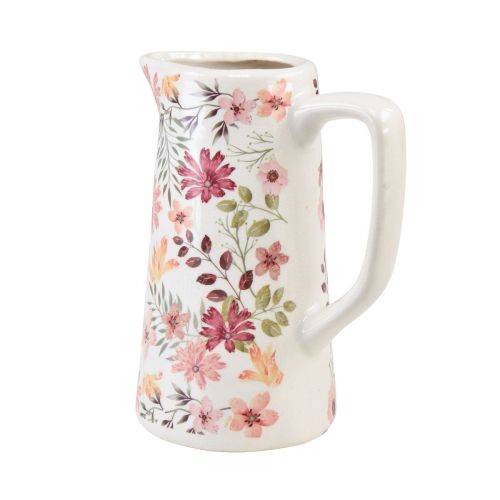 Floristik24 Decoratieve kruik bloemen keramiek vaas aardewerk vintage 19,5cm