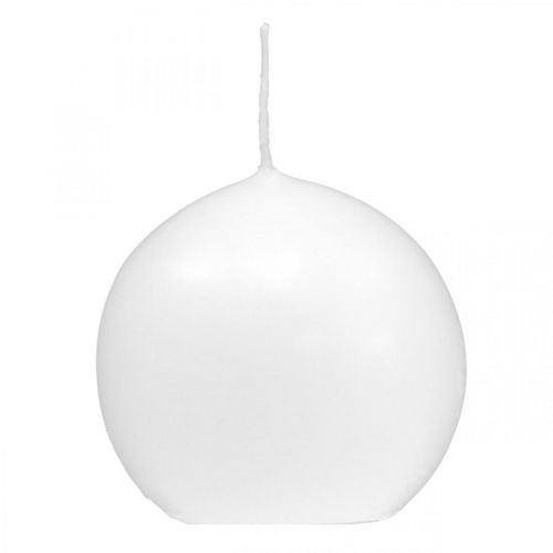 Floristik24 Decoratieve kaarsen witte bolkaarsen Adventskaarsen Ø60mm 16 st