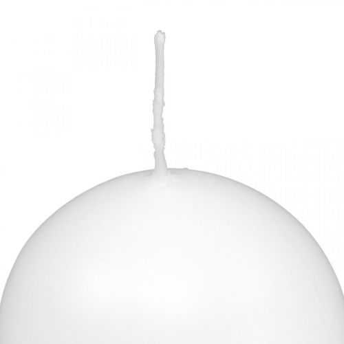 Floristik24 Decoratieve kaarsen witte bolkaarsen Adventskaarsen Ø60mm 16 st