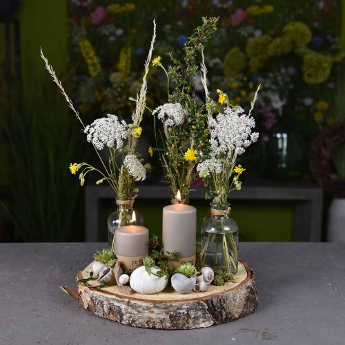 Artikel Decoratieve mand met 3 flessen tafeldecoratie zeegras naturel 22×11.5×14cm