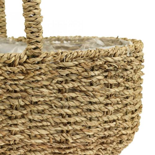 Floristik24 Decoratieve mand met handvat plantenmand bloemenmand 23×31×37cm