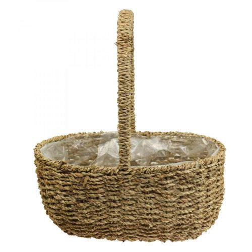Floristik24 Decoratieve mand met handvat plantenmand bloemenmand 23×31×37cm