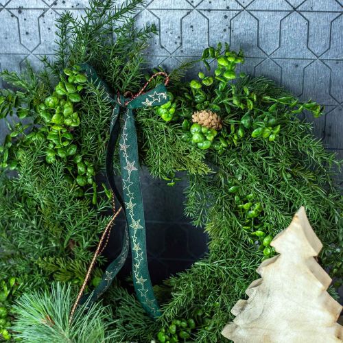 Floristik24 Sierkrans grote naaldtakken, kegels en buxus groen 70cm