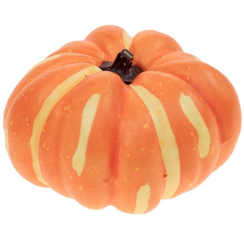 Floristik24 Halloween-pompoendecoratie, herfstdecoratietafel oranje 12,5cm H7cm 4st