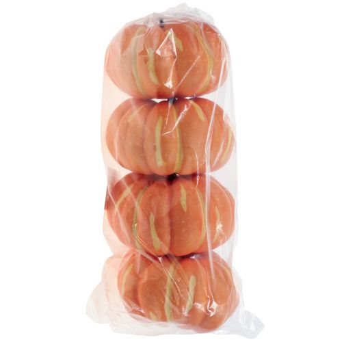 Floristik24 Halloween-pompoendecoratie, herfstdecoratietafel oranje 12,5cm H7cm 4st