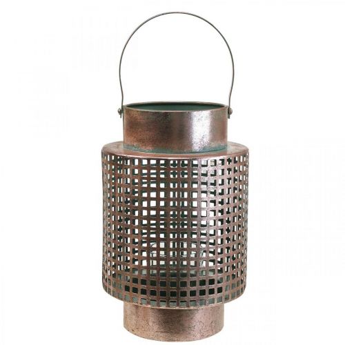 Artikel Decoratieve lantaarn lantaarn metaal met handvat roze Ø18cm H29cm