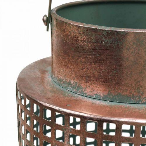 Artikel Decoratieve lantaarn lantaarn metaal met handvat roze Ø18cm H29cm