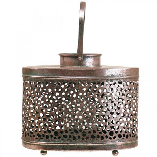 Artikel Deco lantaarn ovaal tafeldecoratie metaal 27×16×23cm