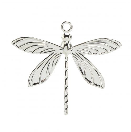 Artikel Decoratieve libellen om zomerdecoratie op te hangen zilver 5×4cm 36 st