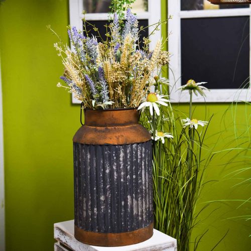 Artikel Deco melkkan vintage look metalen plantenbak tuindecoratie H35cm