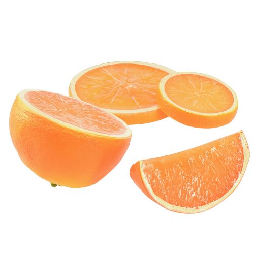 Decoratieve sinaasappels kunstfruit in stukjes 5-7cm 10st