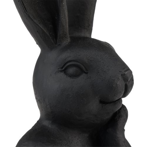 Floristik24 Decoratieve paashaas zwart konijn buste Paasdecoratie 22,5cm