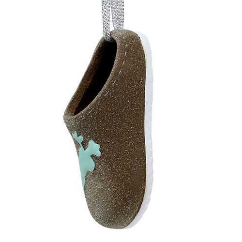 Artikel Decoratieve pantoffels 9,5cm bruin 6st