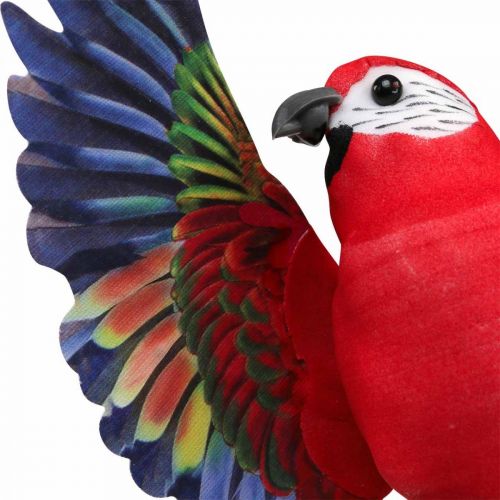 Floristik24 Bloemplug vogel, deco papegaai rood geel 28×19cm 2st