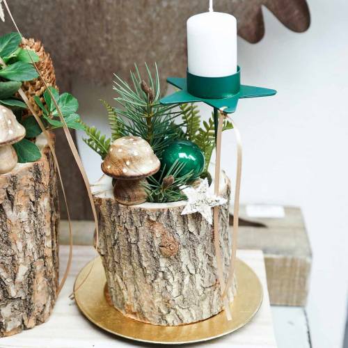 Floristik24 Decoratief paddestoel hout natuur 5cm 6st