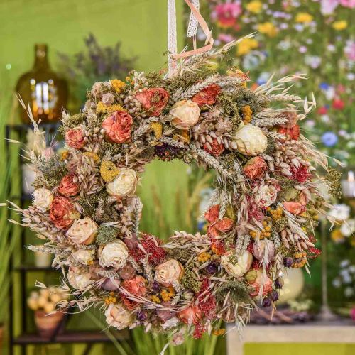 Floristik24 Decoratief rozenboeket kunstbloemen rozenboeket oranje 45cm 3 st