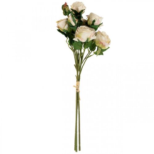 Floristik24 Deco Rozen Creme Kunstrozen Zijden Bloemen 50cm 3st