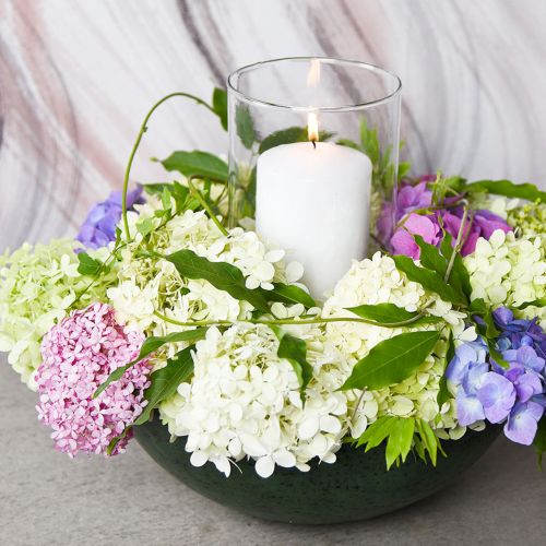 Floristik24 Deco schaal groot metaal groen vintage tafeldecoratie Ø42cm