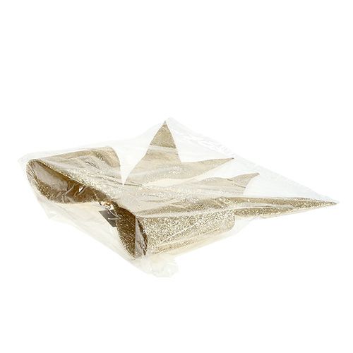 Floristik24 Decoratieve strik goud, mica L31cm B32cm