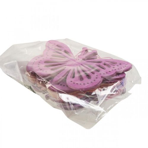 Floristik24 Deco vlinders deco hanger paars/roze/roze 12cm 12st