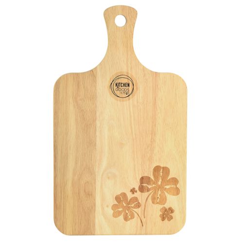Artikel Decoratieve snijplank met klaverblaadjes mangohout 38×22cm
