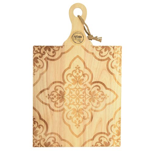 Artikel Decoratieve snijplank rechthoekig mangohouten dienblad 33×29cm
