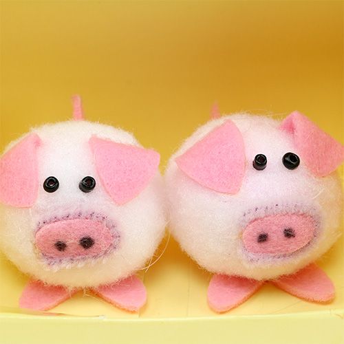 Floristik24 Decoratieve spaarvarken set van 5 cm