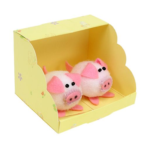 Floristik24 Decoratieve spaarvarken set van 5 cm