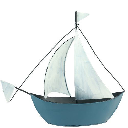 Floristik24 Decoratief zeilboot metalen schip voor decoratie 32,5×10×29cm