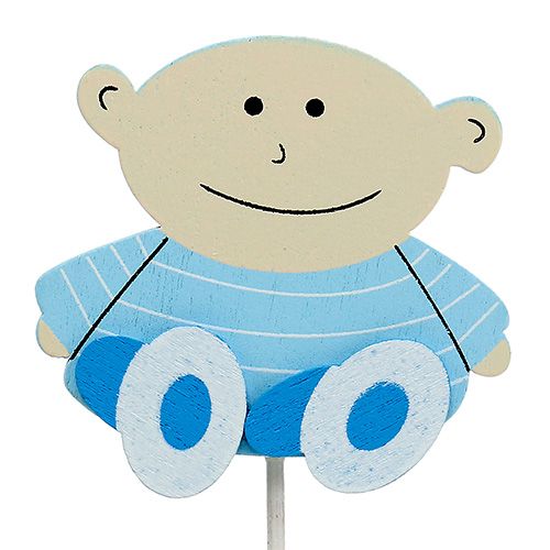 Artikel Decoratieve plug babyblauw 5cm L25cm 20 st