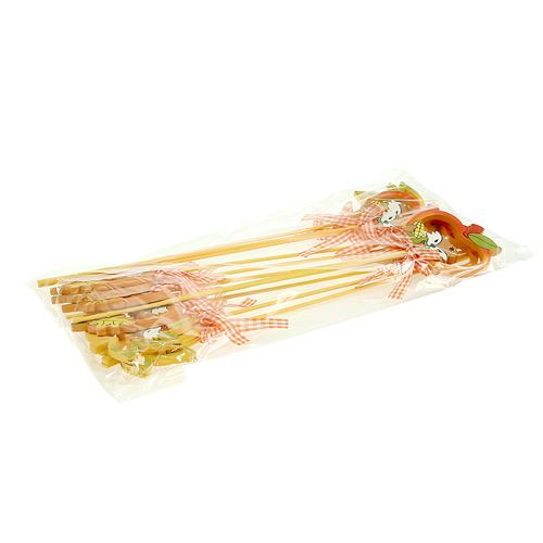 Floristik24 Decocatie voor herfstboeket blad appel pompoen soort. 6cm L29cm 12st
