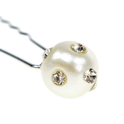 Floristik24 Decoratieve pin met parel Ø9mm 20 st