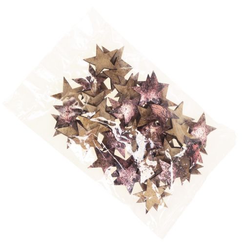 Floristik24 Decoratieve ster kerstster kokosroze metallic 5cm 50 st