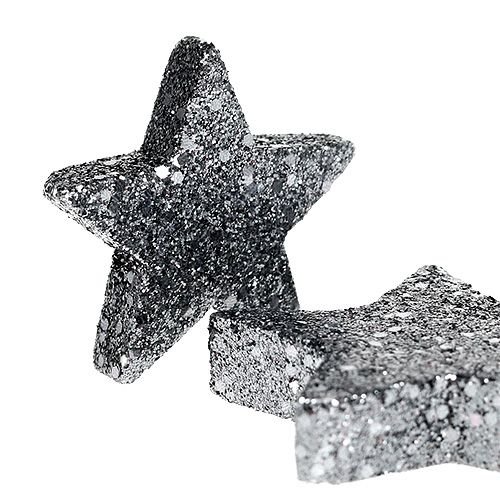 Decoratieve sterren om te strooien 4-5cm zwart 40st