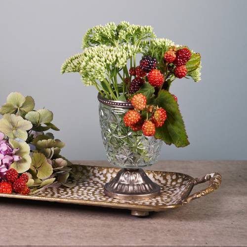 Floristik24 Decoratief dienblad met handvatten antiek goud 53cm x 18cm