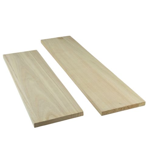 Artikel Decoratief dienblad met pootjes houten dienblad Paulownia 55/65cm set van 2