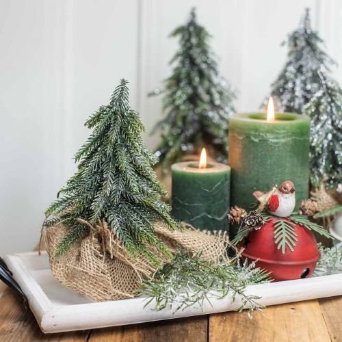 Floristik24 Deco kerstboom glitter groen 20cm