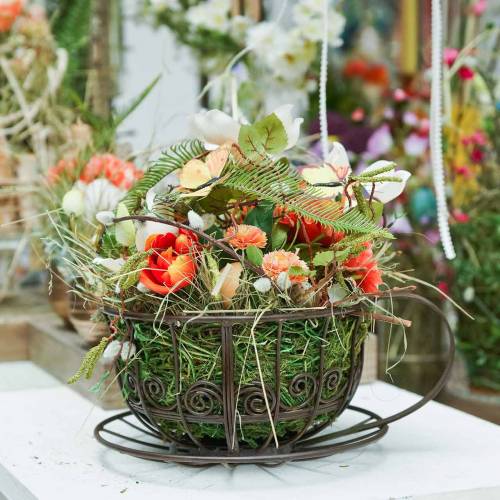 Floristik24 Decoratieve beker donkerbruin Ø23cm H13,8cm