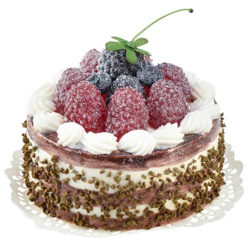 Artikel Decoratieve taartchocolade met frambozen taartdummy Ø10cm