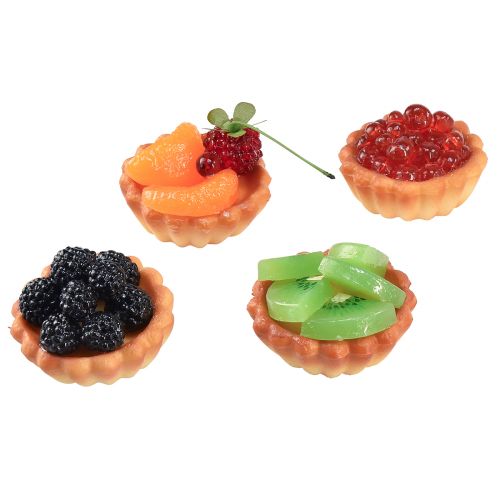 Artikel Decoratieve taartjes met fruitvoerdummies 6cm 4st