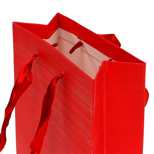 Floristik24 Decoratiezakje voor cadeau rood 12cm x19cm 1st