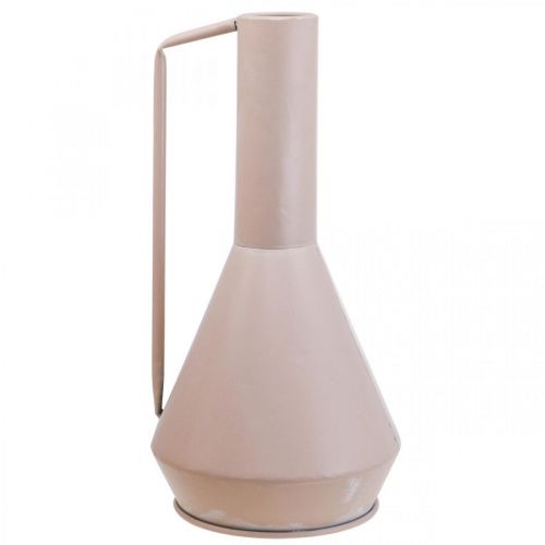 Artikel Siervaas metaal sierkan lichtroze 19,5cm H38,5cm