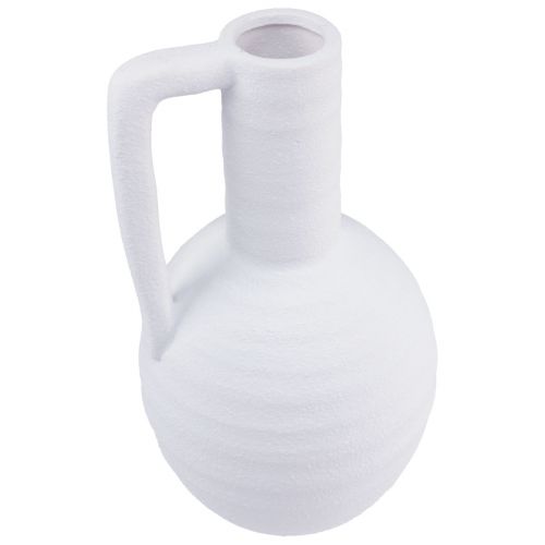 Artikel Decoratieve vaas witte bloemenvaas met handvat keramiek H26cm