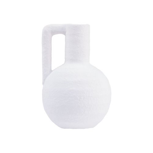 Artikel Decoratieve vaas witte mini bloemenvaas met handvat H15cm