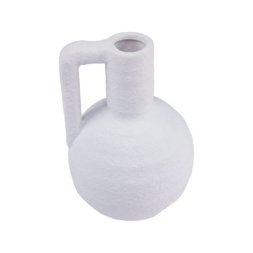 Artikel Decoratieve vaas witte mini bloemenvaas met handvat H15cm