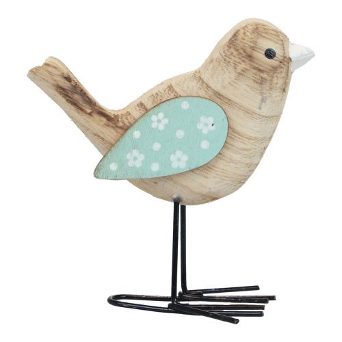 Floristik24 Decoratieve vogels houten vogels tafeldecoratie lente naturel kleurrijk 12cm 3 st