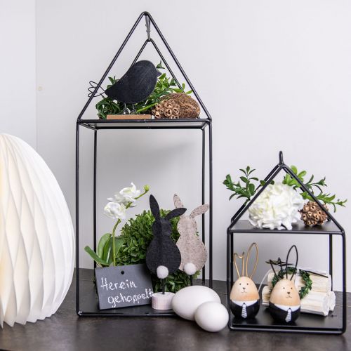 Artikel Decoratieve vogels zwarte houten vogels houten decoratie veer 13,5cm 6 st
