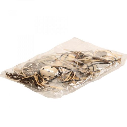 Artikel Decoratieve vogels om op te hangen zwart/naturel/roest 8,5×7,5cm 6 st